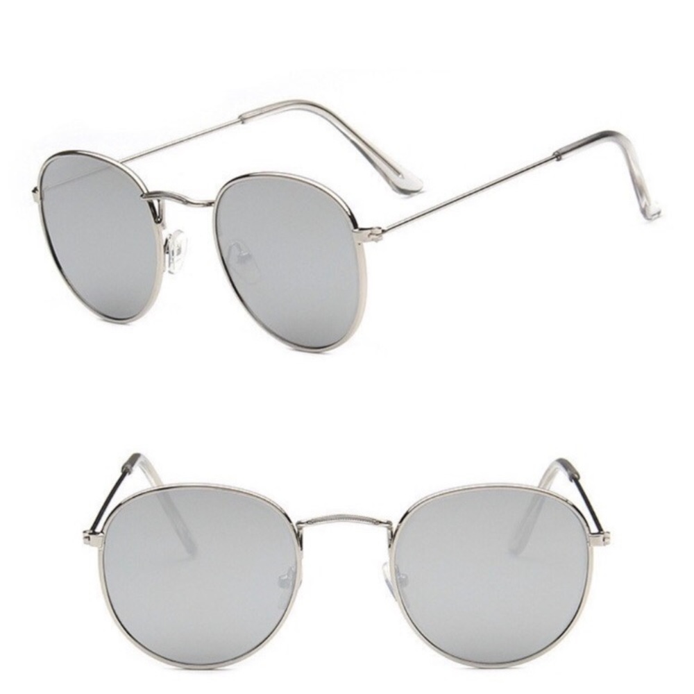 Round Frame Mirror Sunglasses. NWT
